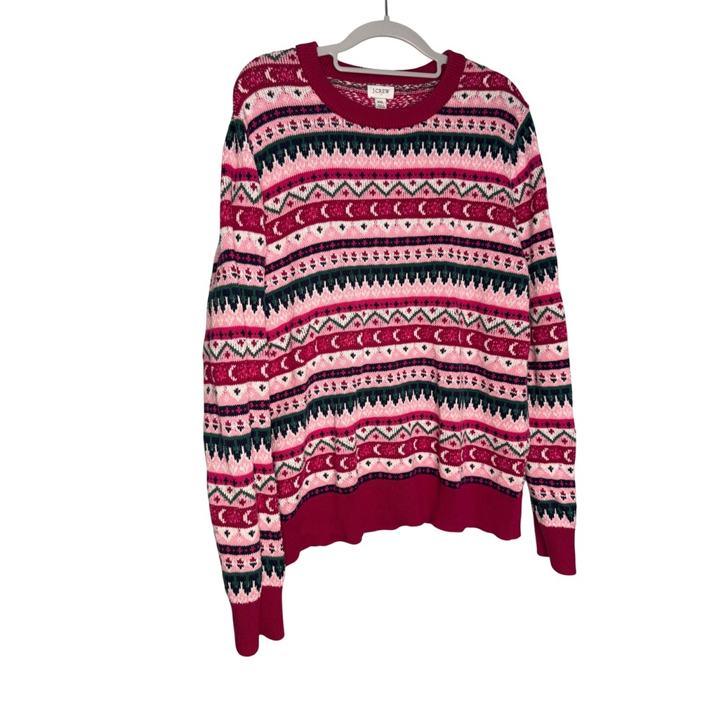 J.Crew shades of pink celestial fair‎ isle sweater